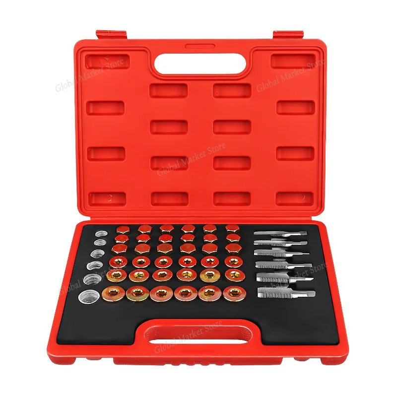 

Automobile oil pan drain screw thread repair tool, sealing anti-slip tooth gasket, engine oil pan screw Gear Box Drain Tool Set