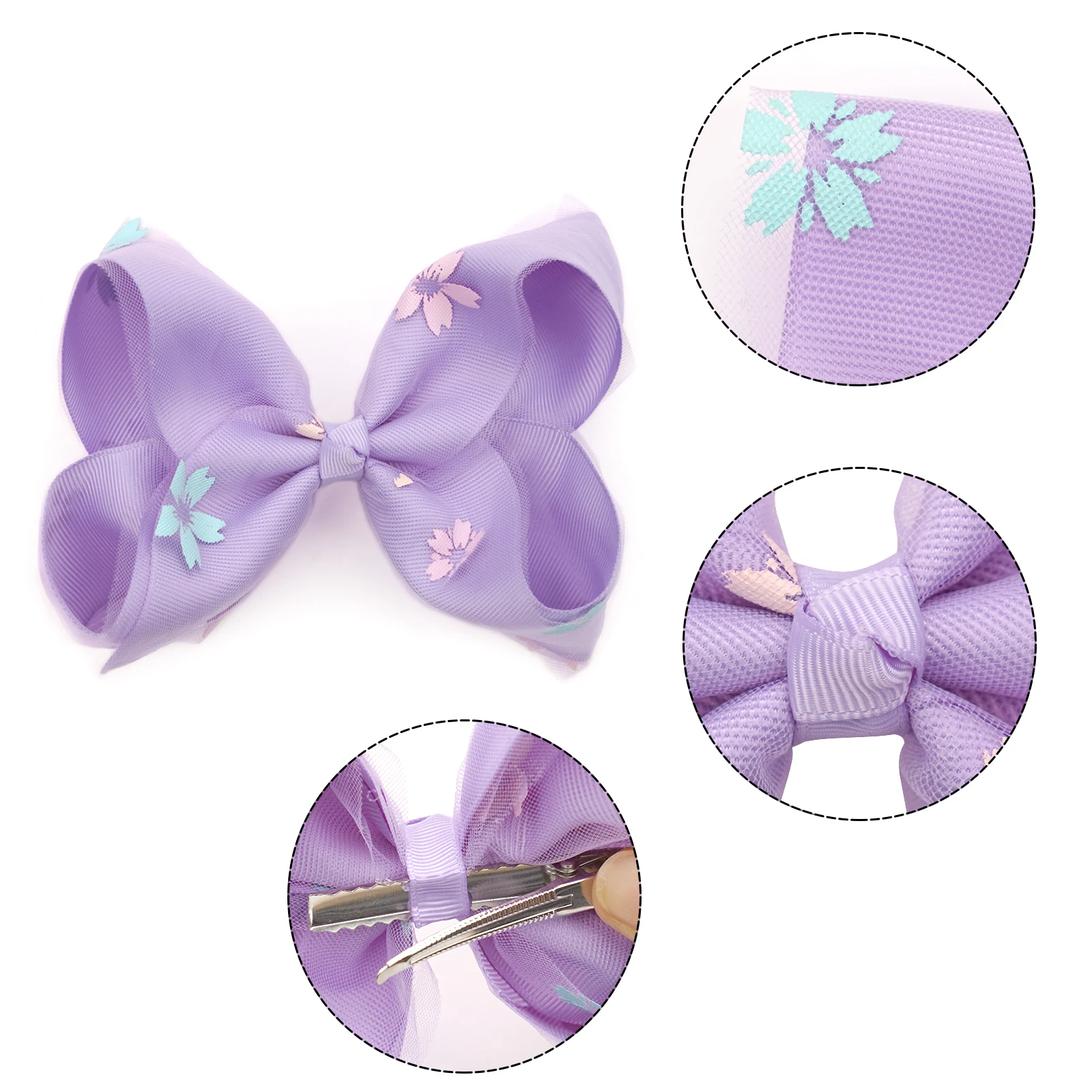 6 Inch Double Bows for Girls Big Grosgrain Girls 6\