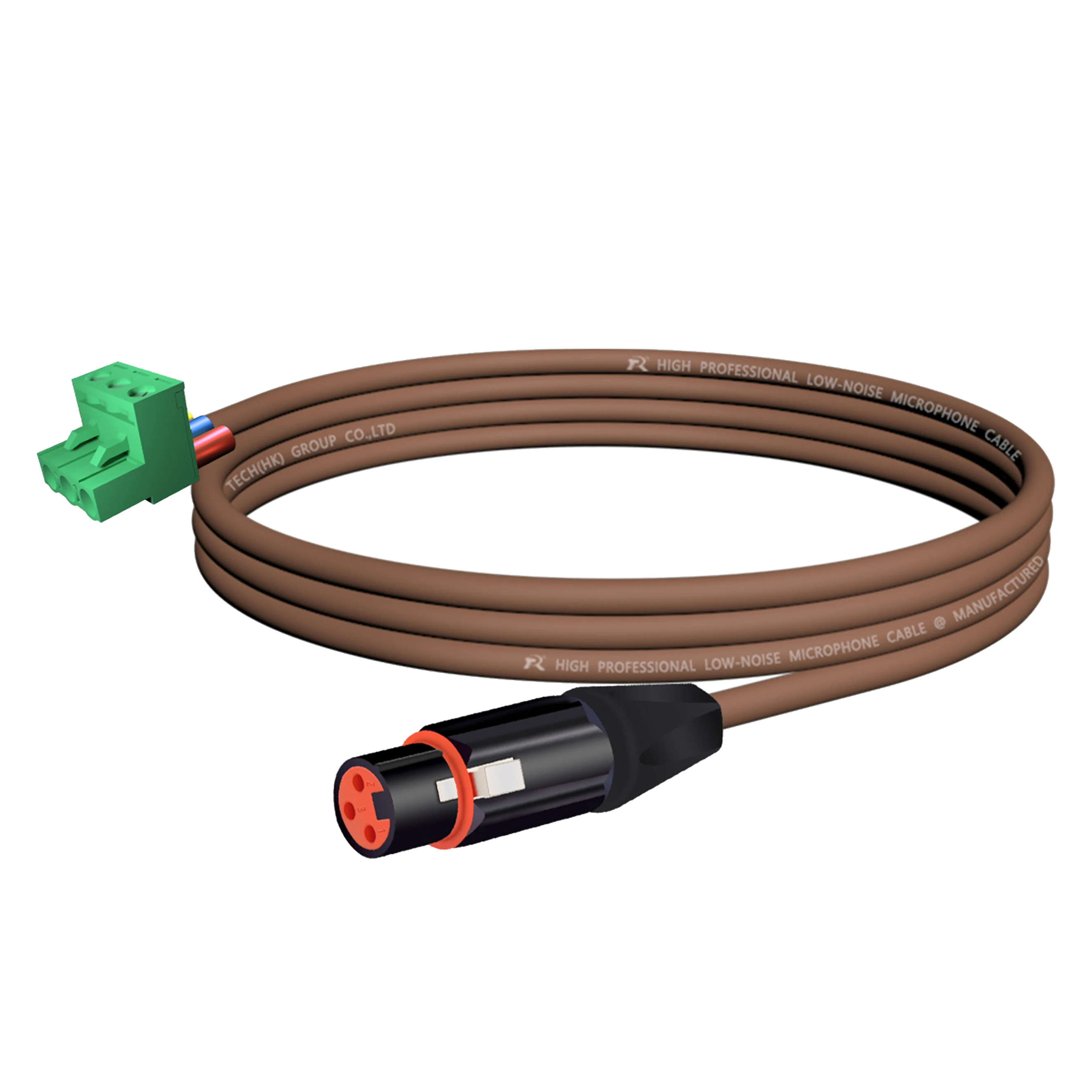 3-adriges XLR-auf-Phoenix-Terminal-Audiokabel ​ Entwickelt für Audio- und Industrieverbindungen, geräuscharm, symmetrische Audioübertragung – Detail 3