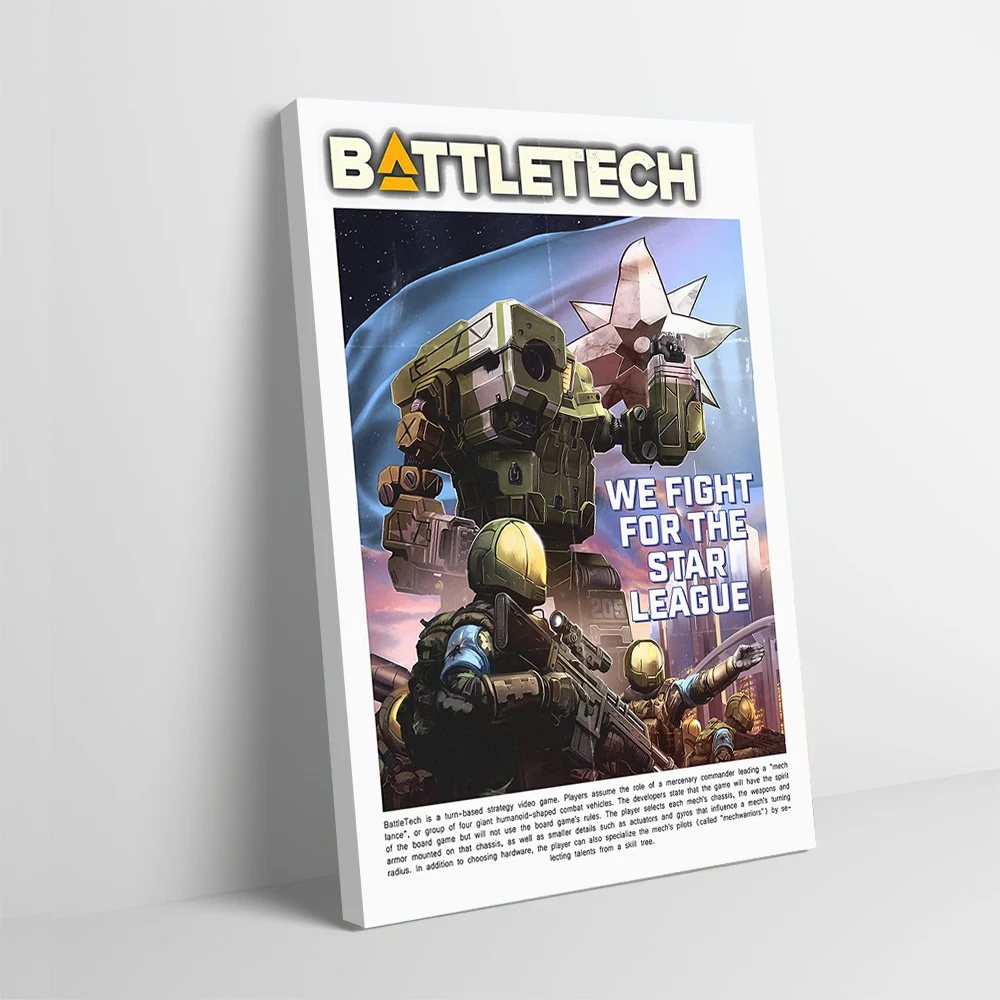 Постер BattleTech Star League Mech Warriors, настраиваемая печатная картина на холсте, настенное искусство, подарок для украшения спальни, декор для стен