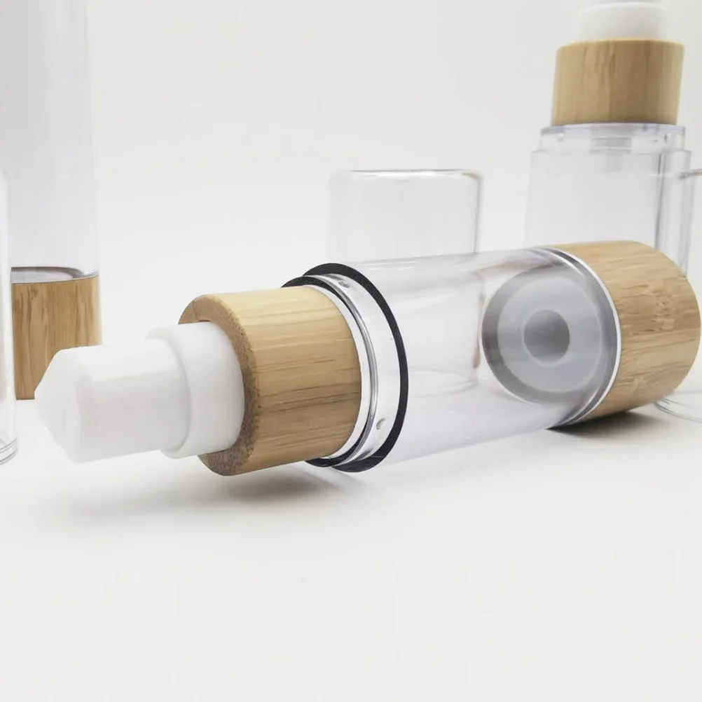 

50ml Bamboo Portable Bottle Leakproof Sealed Travel Container Refillable Bottles for Cream Perfume Shower Gel