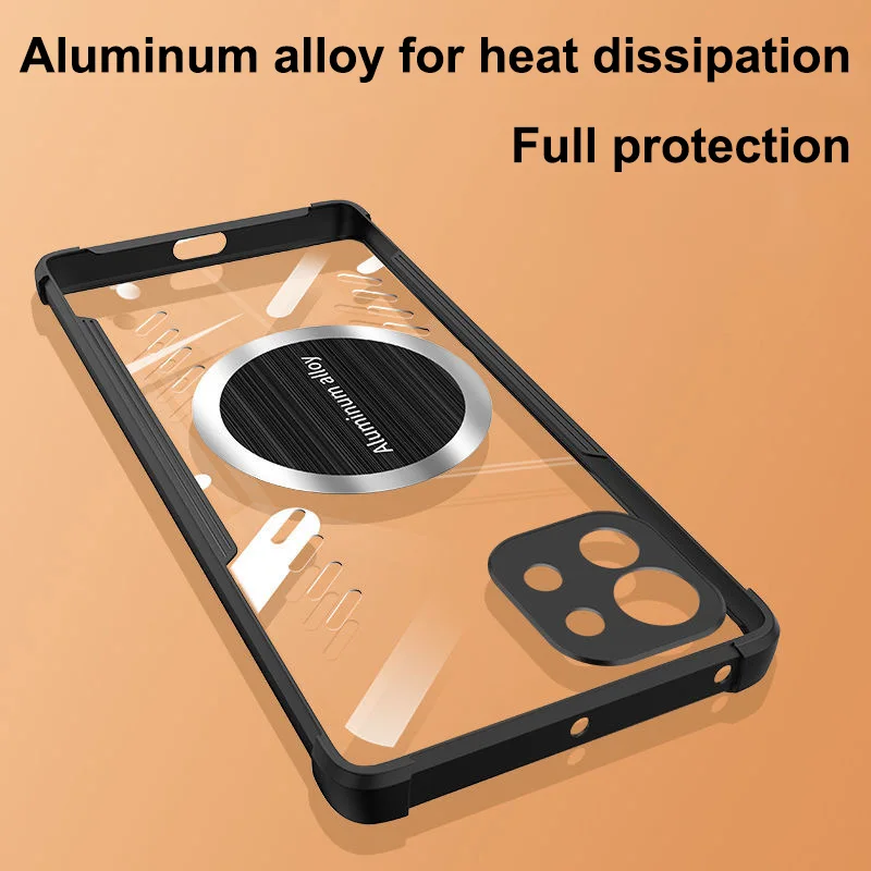 For Xiaomi Mi 11 Ultra Case Mi 11Ultra 5G Graphene Transparent Cover For Xiaomi 11 Pro Thermal Game Magnetic Cooling Shell