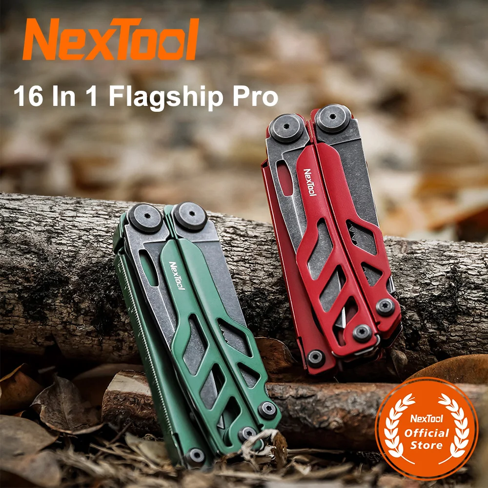 Nextool-flagship Pro Edc Alicate Multi Ferramenta Faca Dobrável Bolso Tático Facas de Sobrevivência Camping Ferramentas Multitool 16 em 1