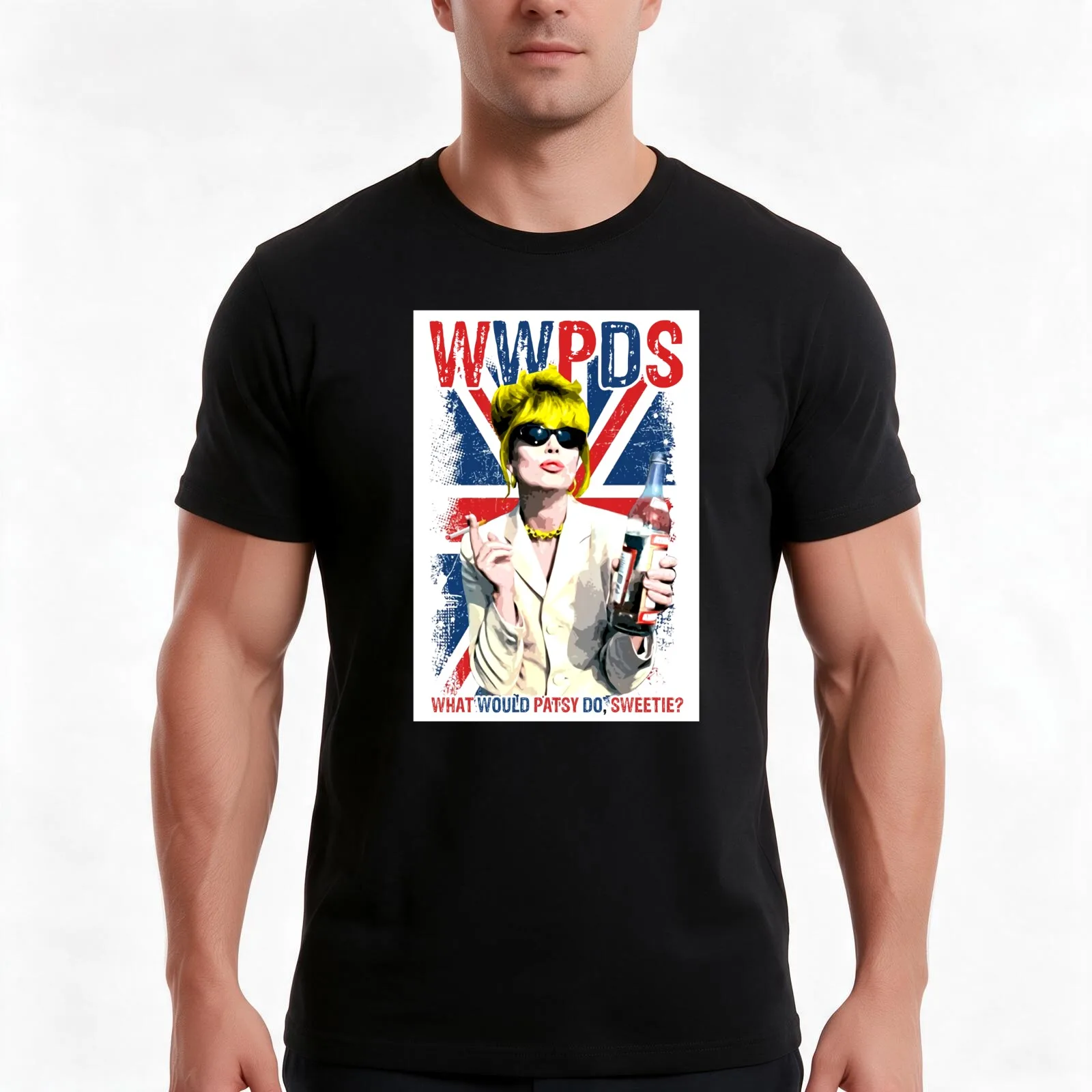 What Would Patsy Do, Sweetie Ab Fab. Absolutely T-Shirt, Summer Casual Cotton Tee, Oversized Streetwear Tops, Unisex Men Women