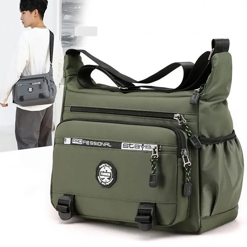 Sac à bandoulière multi-poches pour homme, sac à dos décontracté, trousse à outils, grande capacité, mode initiée