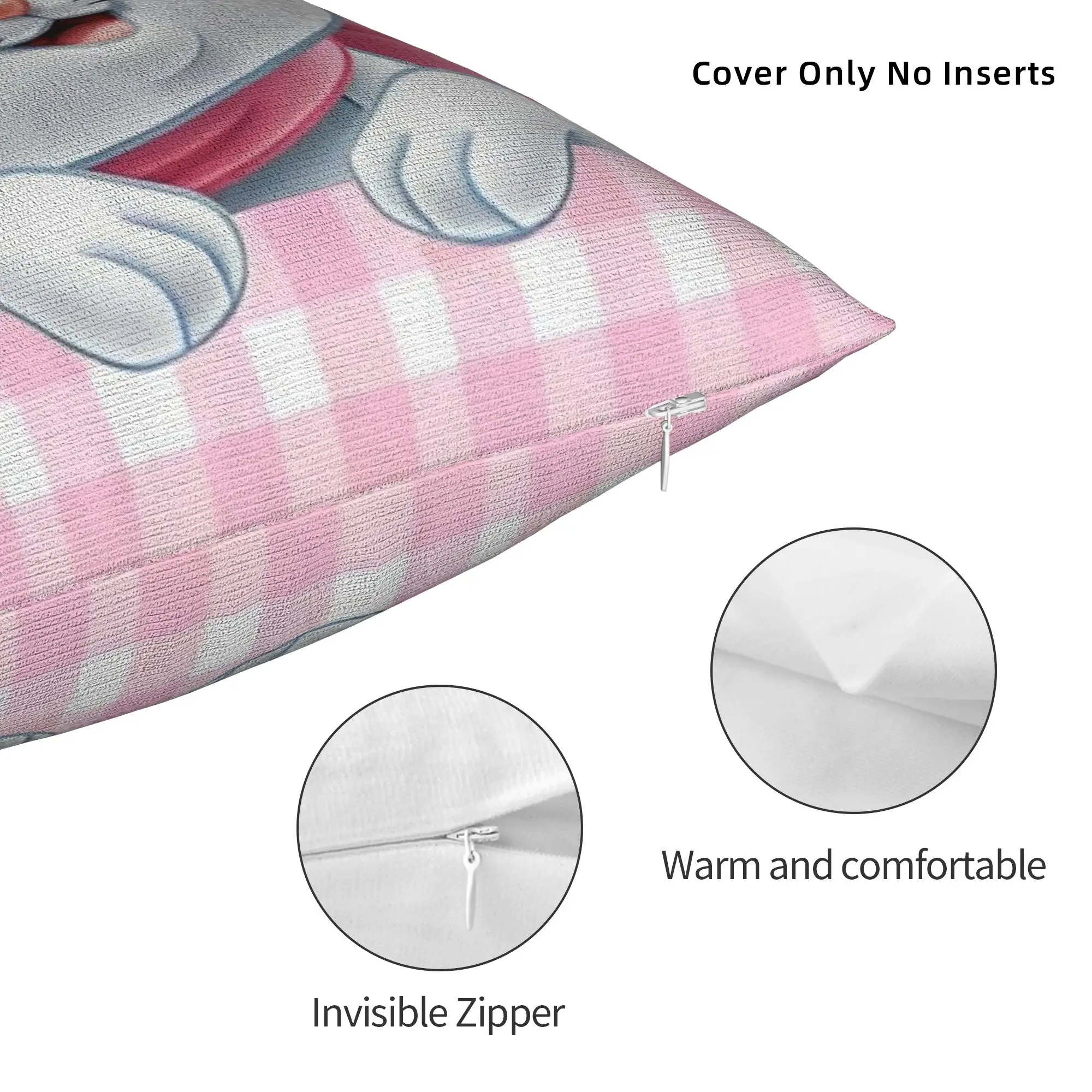 Aristocats Marie Cat Pillowcase Polyester Cushion Cover Decor  Throw Pillow Case Cover Home Square 40*40cm