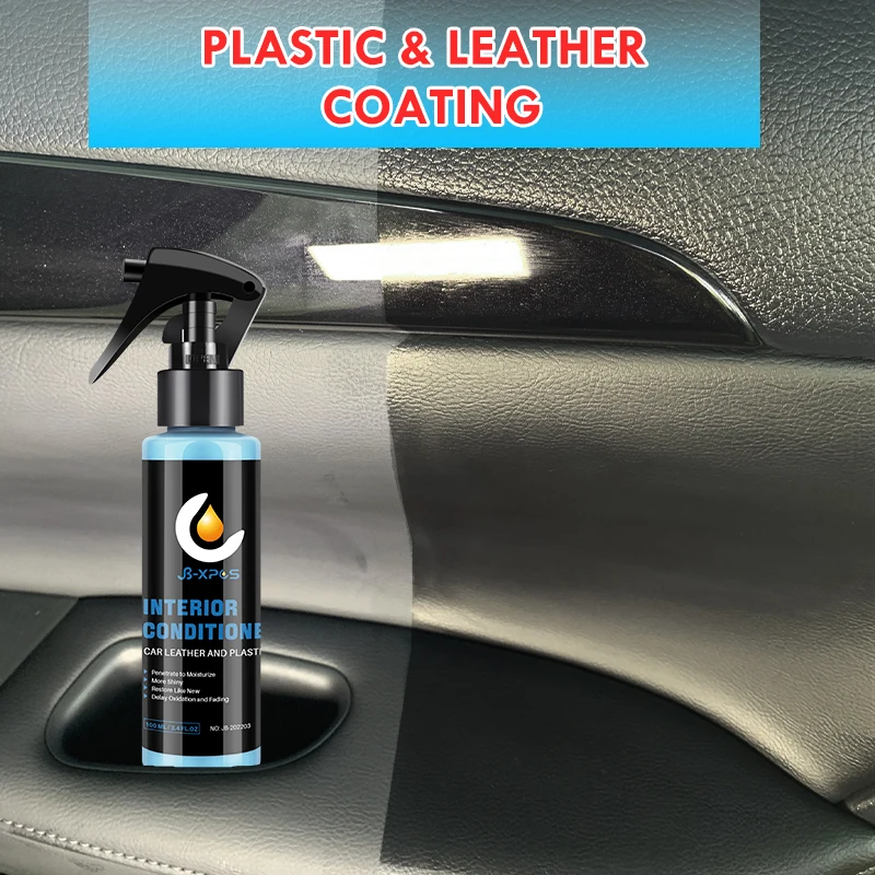 

Car Plastic Leather Restorer Quick Coating Wax Seat Leather Repair Spray Restore New Shine Interior Conditioner Car Accessories