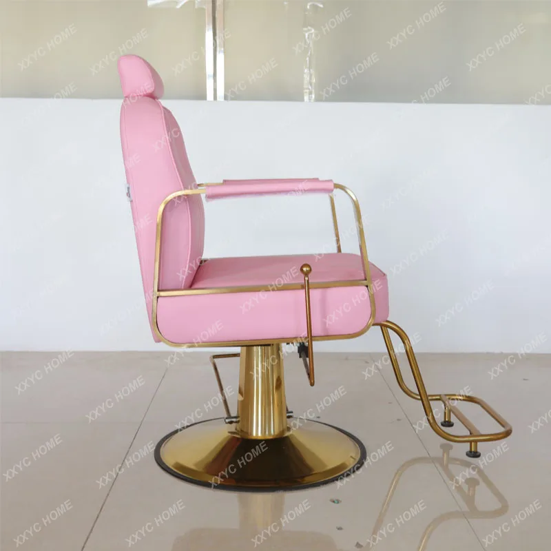 

Парикмахерское кресло ML Light Luxury для салонов красоты, специальное кресло-реклайнер для парикмахерских, золотое кресло для завивки и окрашивания волос, стул для стрижки.