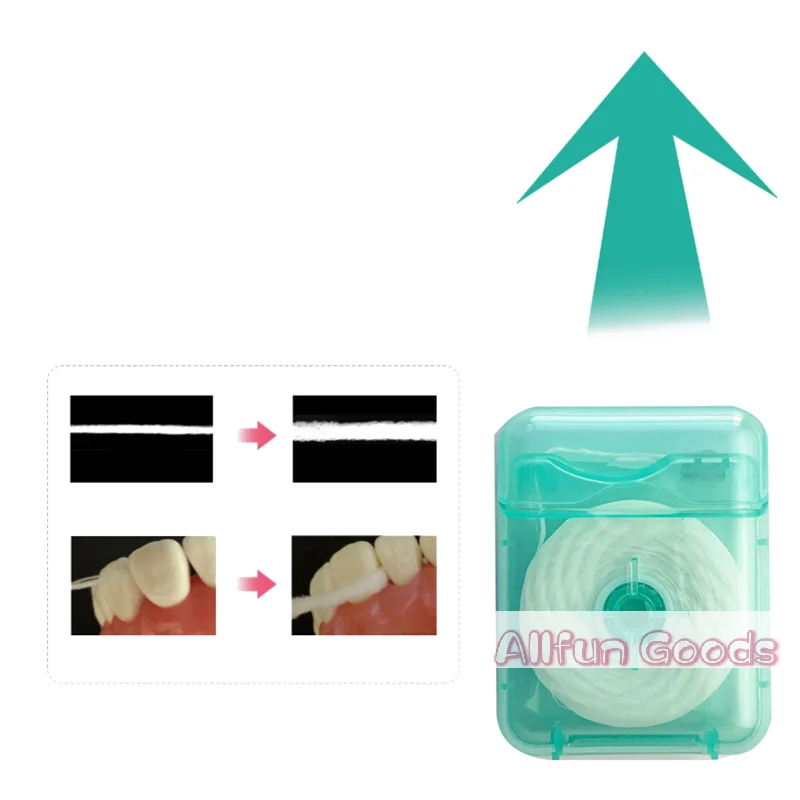 [TG835]1Roll Water Expanding Dental Floss Roll 50M Fluffy Floss Cleaning Oral Tools Adult Home Cleaning Interdental Brush