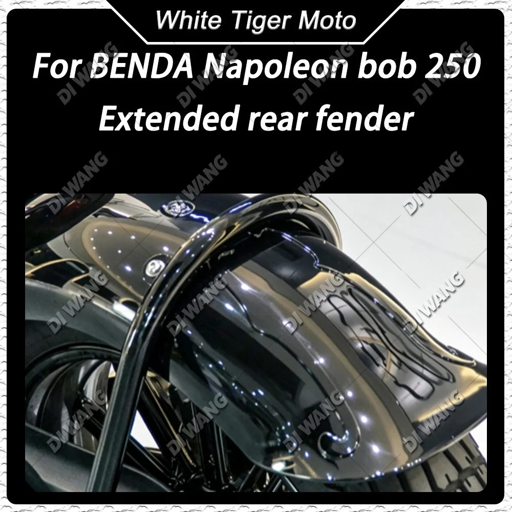 For Benda Napoleonbob 250 Modified Retro Extended Rear Fender Plastic Steel Sand Splash Protection Durable Accessories