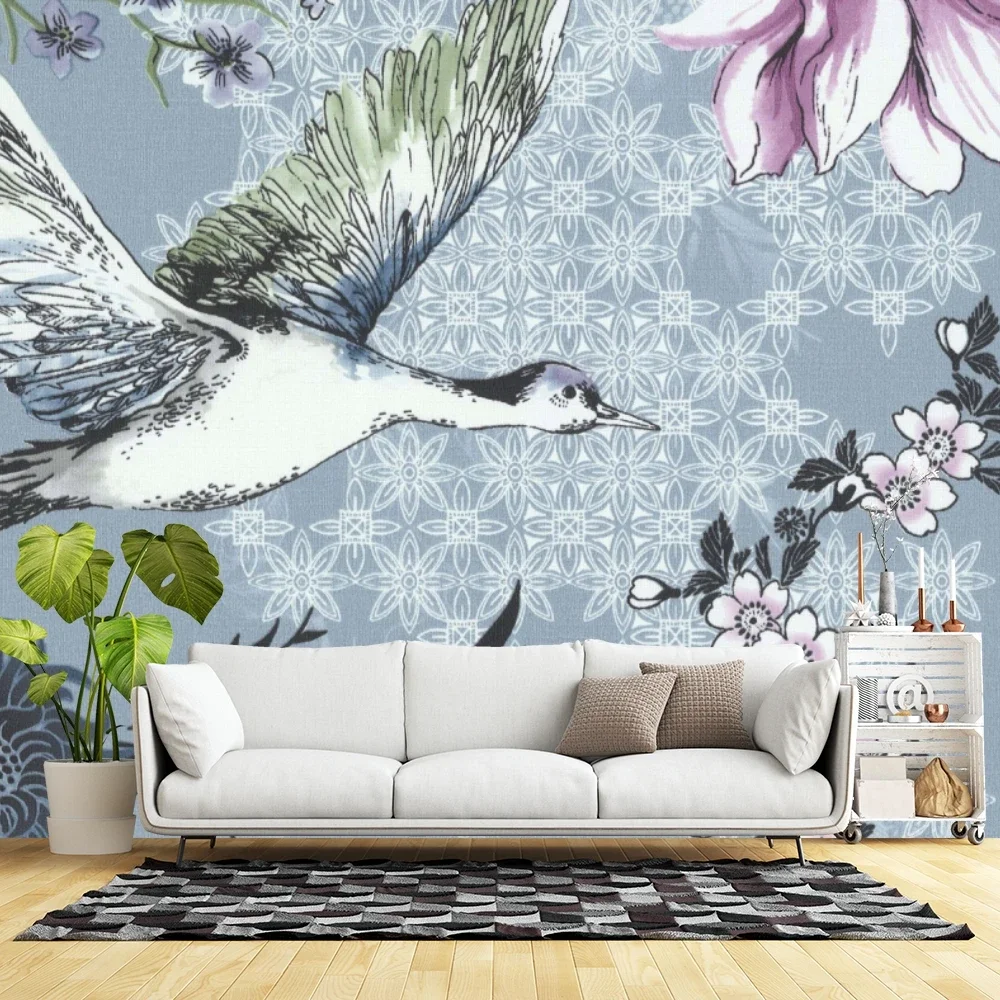 

peacock plant bird Wall Stickers Children Baby Room Ceiling Roof Mural Home Decor Self Adhesive Wall Sticker