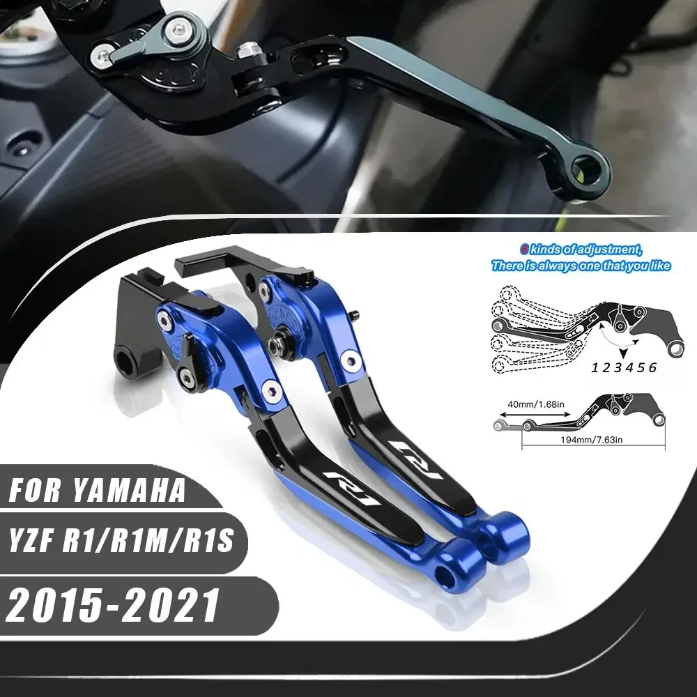 

For Yamaha YZF R1/R1M/R1S 2015-2021 CNC Clutch Lever Brake Lever Set Adjustable Folding Handle Levers Motorcycle Parts