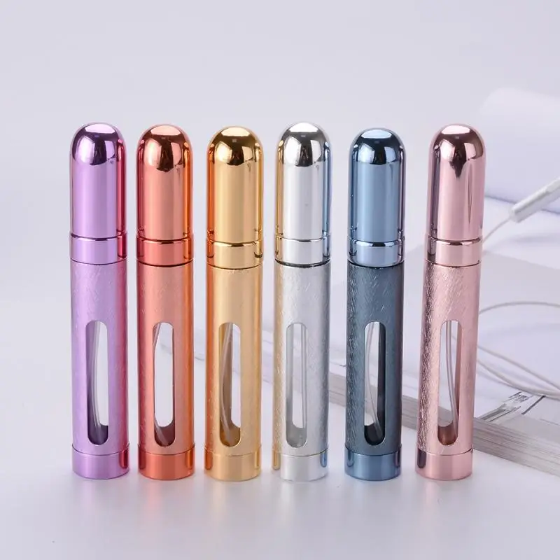 Botella de Perfume de vidrio vacío portátil, botella pequeña de muestra, utensilios cosméticos, espray pequeño, dispensador prensado, 12ml