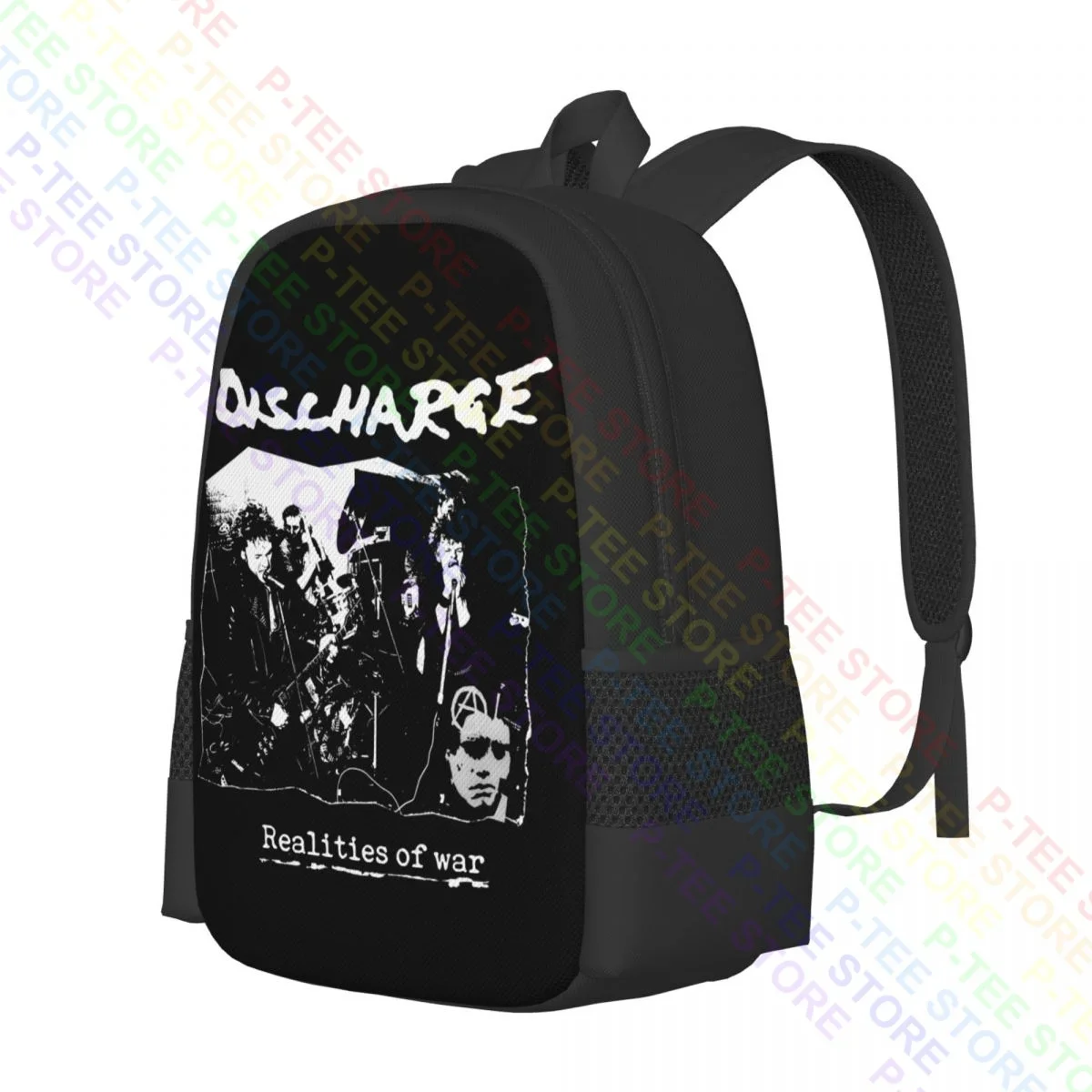 Discharge Realities Of War Punk Rock Hardcore DbeatBackpack Large Capacity Creative Bags For Travel