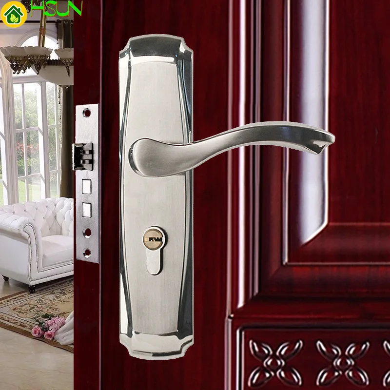 

Simplicity Indoor lockset Handle lock Stainless steel Solid wood door Metal lock Never fade