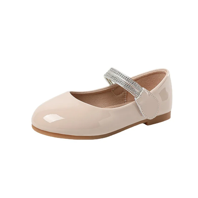 Girls Soft Soled Flat Shoes Spring New Elementary School Students Simple Comfortable Shoes Children Patent Leather Shoes