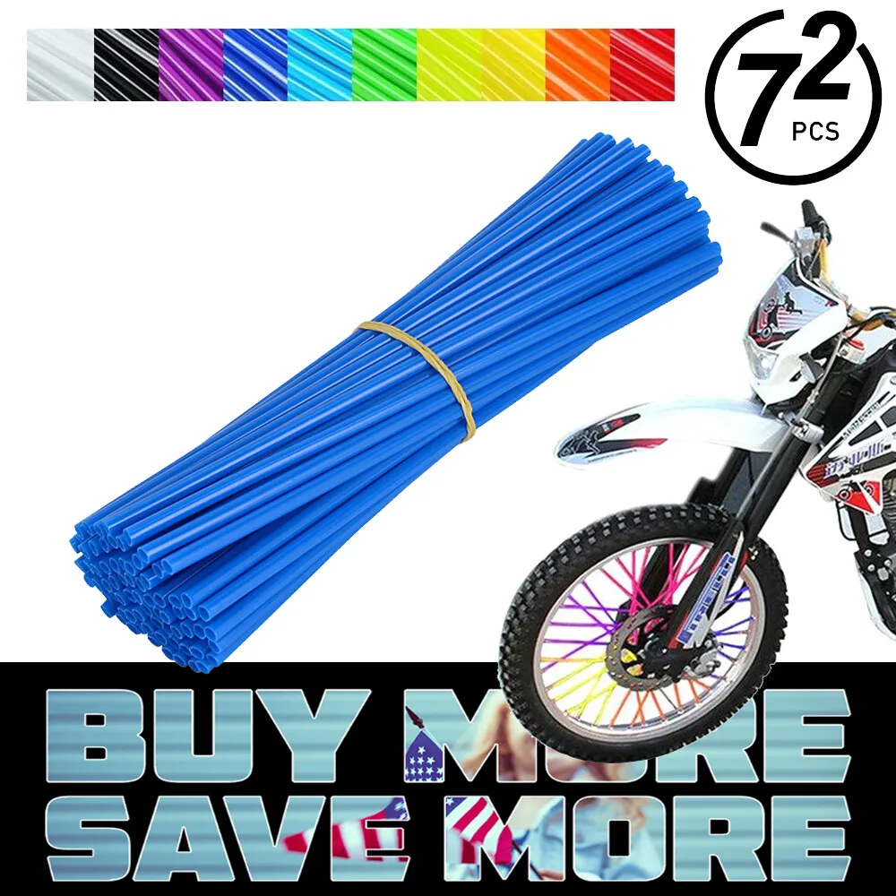 72PCS 24cm Universal Dirt Bike Speichen Abdeckungen Motorrad Felge Speichen Wrap Kit Skins Schutz Abdeckung Für motocross Fahrrad