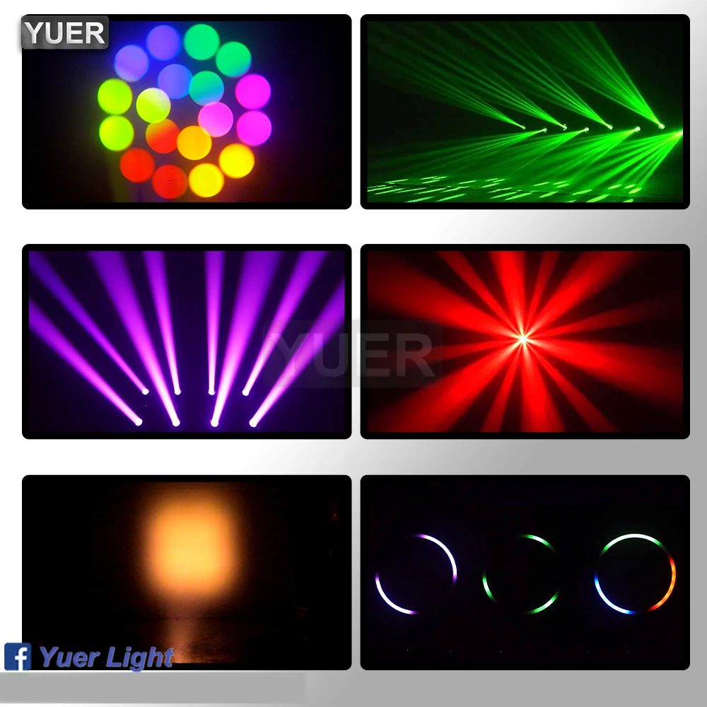 250 واط LED ضوء الرأس المتحرك مع شعاع حلقي + بقعة + 18 المنشور الدوار + قوس قزح + الصقيع + التركيز 14Gobo 11 لون تأثير Dj Dmx المرحلة ديسكو