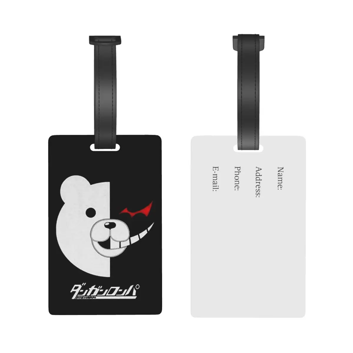 Danganronpa Monokuma Luggage Tags Suitcase Accessories Travel Cute Baggage Boarding Tag Portable Label Holder ID Name Address