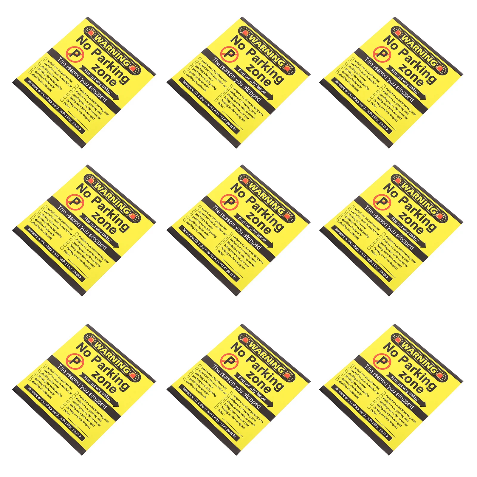 No Parking Sticker 200 Sheets Direct Clear Reminder Versatile Usage Waterproof Durable Yard Vehicle Notice No Parking Sticker