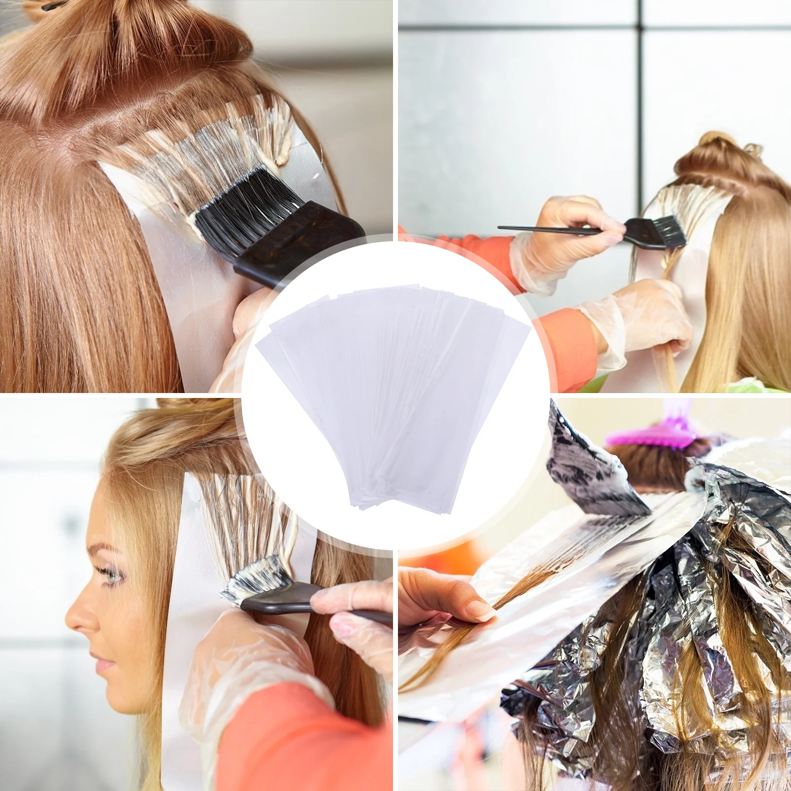 

200 Sheets Hair Separating Paper Highlighting Hairdressing Tool Coloring Kit Dye Strips Reusable Salon Lightweight Insulation
