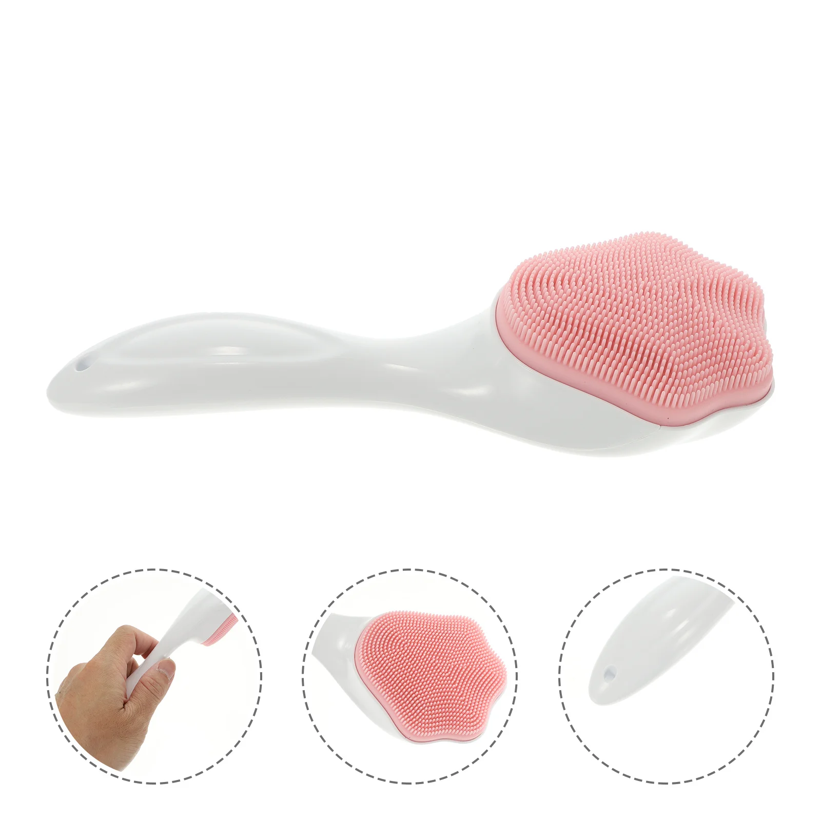 Brosse faciale en Silicone patte de chat, outil de nettoyage du visage à Long manche, nettoyage en profondeur, épurateur de Massage pour peaux sensibles