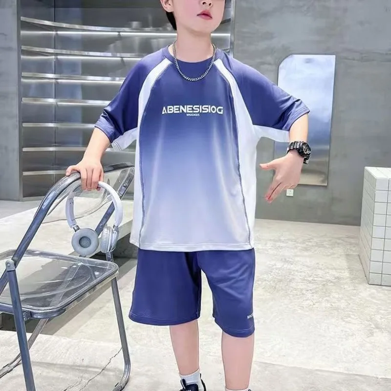 مجموعة ملابس رياضية ملابس منزلية للأطفال أزياء أطفال أولادي شورت علوي للأولاد سويت شيرت للأطفال الصغار صيفي 4 سنوات طقم تي شيرت للأطفال #3