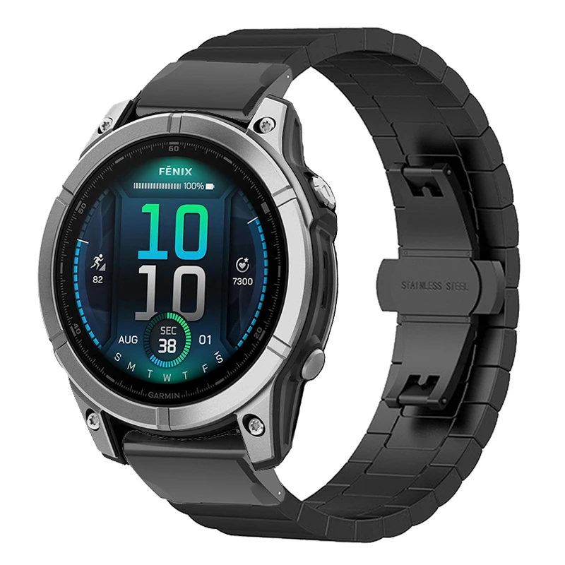 

Ремешок из нержавеющей стали для Garmin Fenix E 47 мм, металлический ремешок для Garmin Fenix 7 6 5, браслет Epix Pro 47 мм, быстросъемный браслет