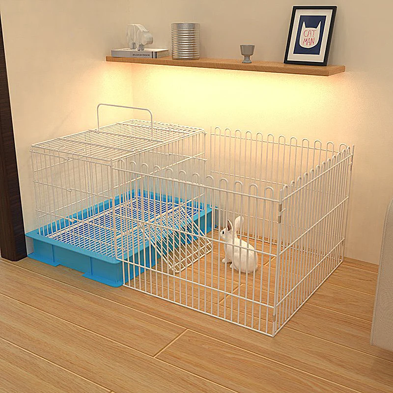 Cage Dutch pig automatic fecal cleaning nest Pet villa Extra large rabbit cage anti spray urine