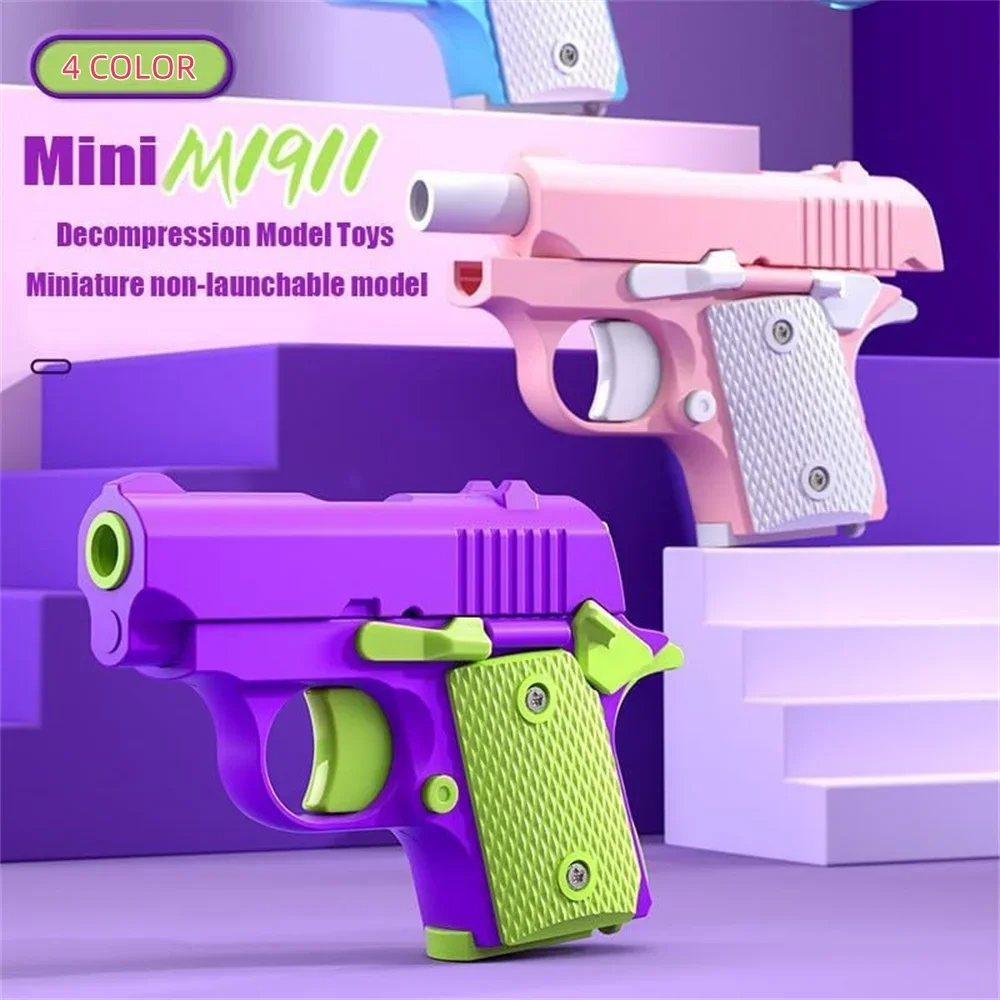 

1911 3D Printed Small Pistol Toys Mini Stress Relief Fidget Pistols for Kids & Adults Suitable for Relieving ADHD, Anxiety Gift