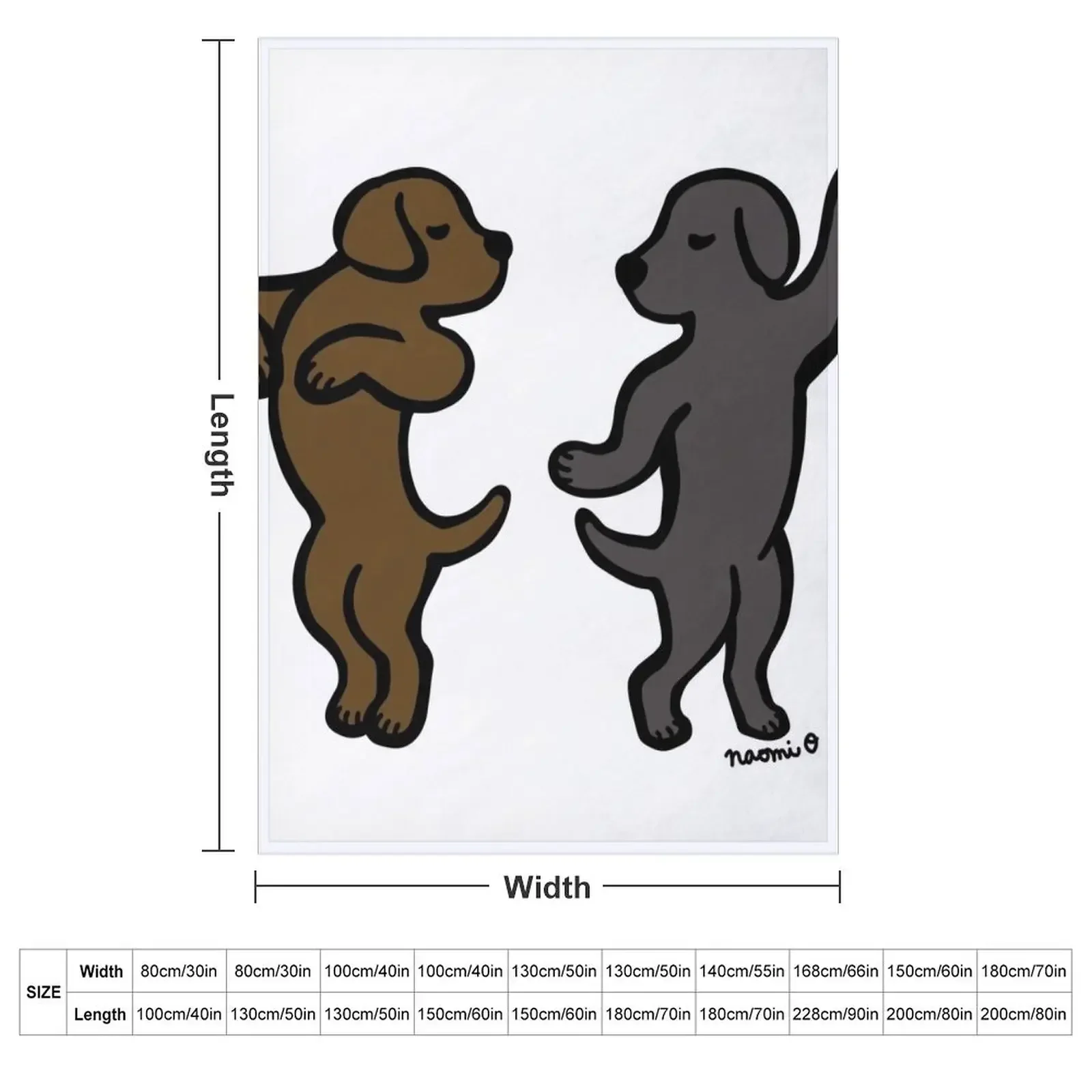 Dance Black Labrador and Chocolate Labrador Throw Blanket Shaggy Cute Plaid christmas decoration Camping Cute bed plaid Blankets