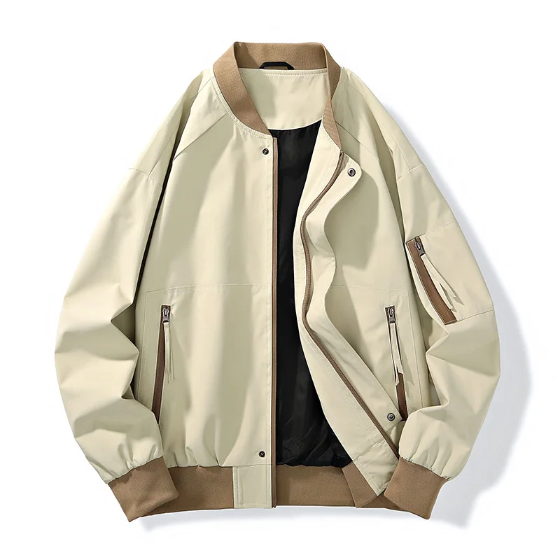 

Новая мужская повседневная куртка с бейсбольным воротником 2025 года, модная молодежная верхняя одежда, приталенный крой, на все сезоны, бренд HE