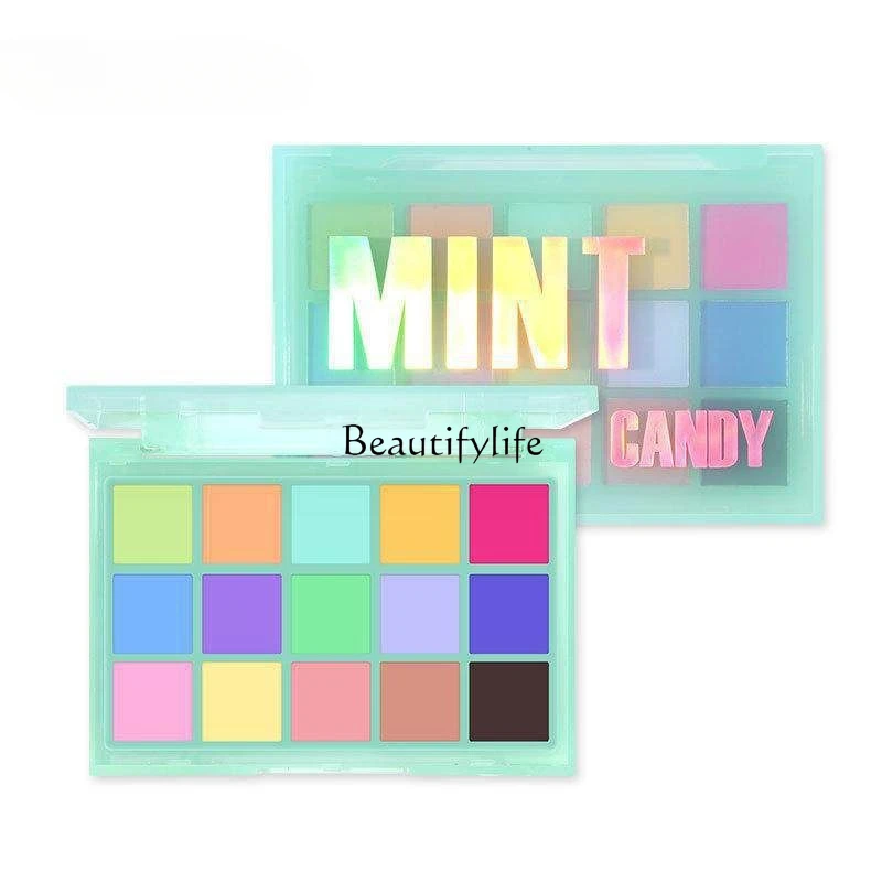 

Macaron 15-color eyeshadow disc full matte color fresh portable eyeshadow