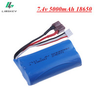 7.4V 5000mAh 18650 2S li-ion Battery for Wltoys 144001 12423 10428 12429 12401 12402A A959-B A969-B Q46 RC Car Spare Parts