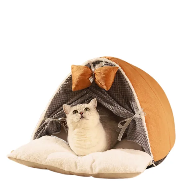 Winter Warm Closed Cat House All Seasons Universal Kitten Bed Tent Cat Nest
