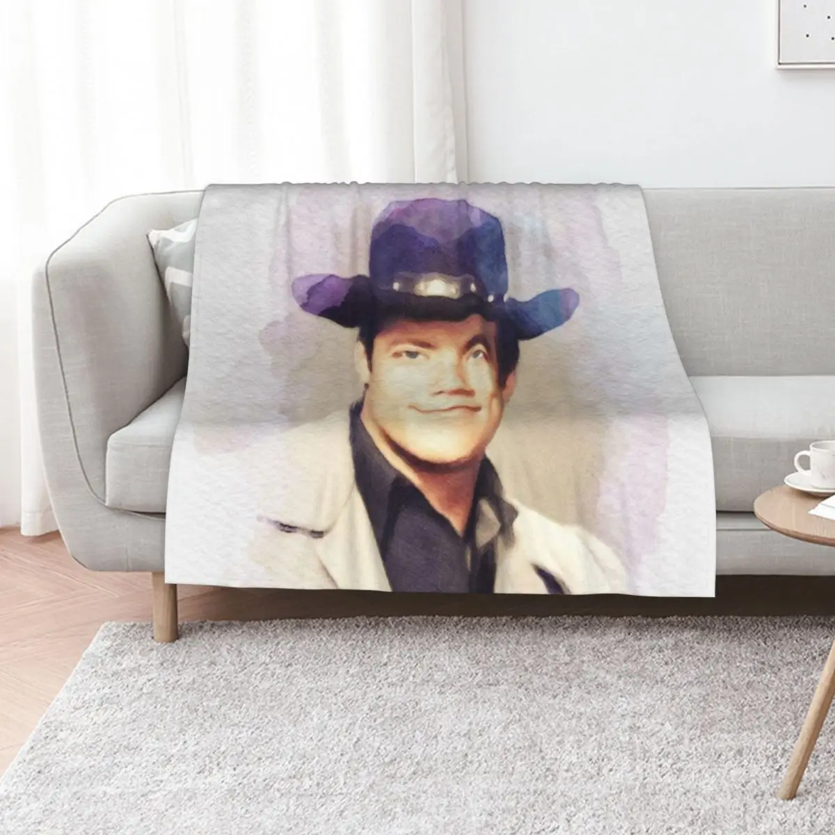 Pernell Roberts, Movie Legend Throw Blanket Designers heavy to sleep Sofa Quilt Thermal Vintage Fashion Sofas Blankets