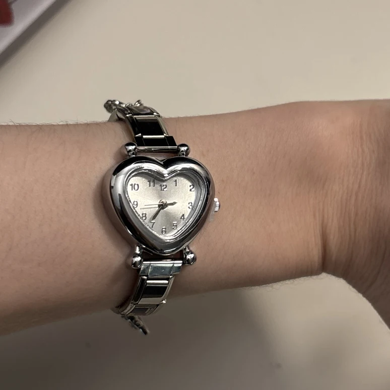 Hochwertiges Herz-Armband aus Edelstahl, 9mm Breite, Italienischer Charm-Stil, Damen- und Herren-Armreif, DIY-Schmuck, Geschenke, Großhandel