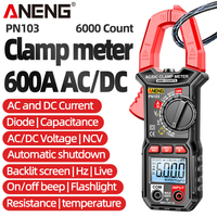 ANENG PN103 6000 Counts Digital Clamp Meter Multimeter 600A AC Current AC/DC Voltage Tester Hz Capacitance NCV Ohm Diode Testers