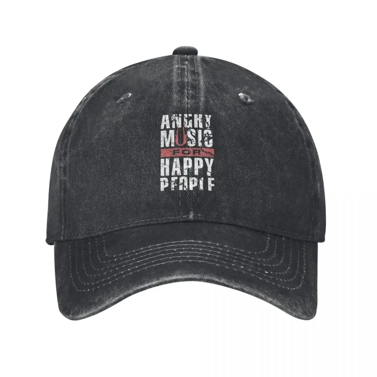 Angry Music for Happy People Premium T-Shirt Baseball Cap Hip Hop sun hat Wild Ball Hat cute Trucker Hats For Men Women's