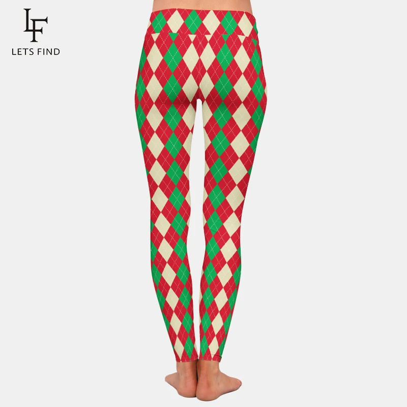 LETSFIND Winter Women Fitness Leggings Beautiful Diamond Printing High Wiast Warm Leggings