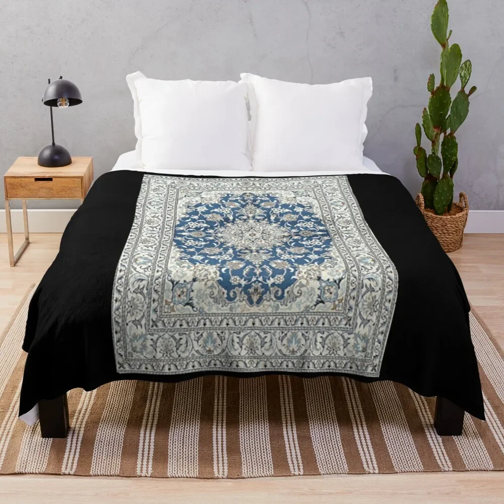 

Rug T-ShirtAntique Persian Rug - blue and gray Throw Blanket Warm Bed linens Blankets