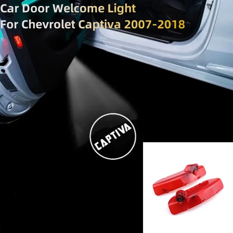 

2pcs Car Door LED Light Ghost Projector Badge Lamp Led Welcome Lamp For Chevrolet Captiva 2007-2018 Car Decoration Accessories