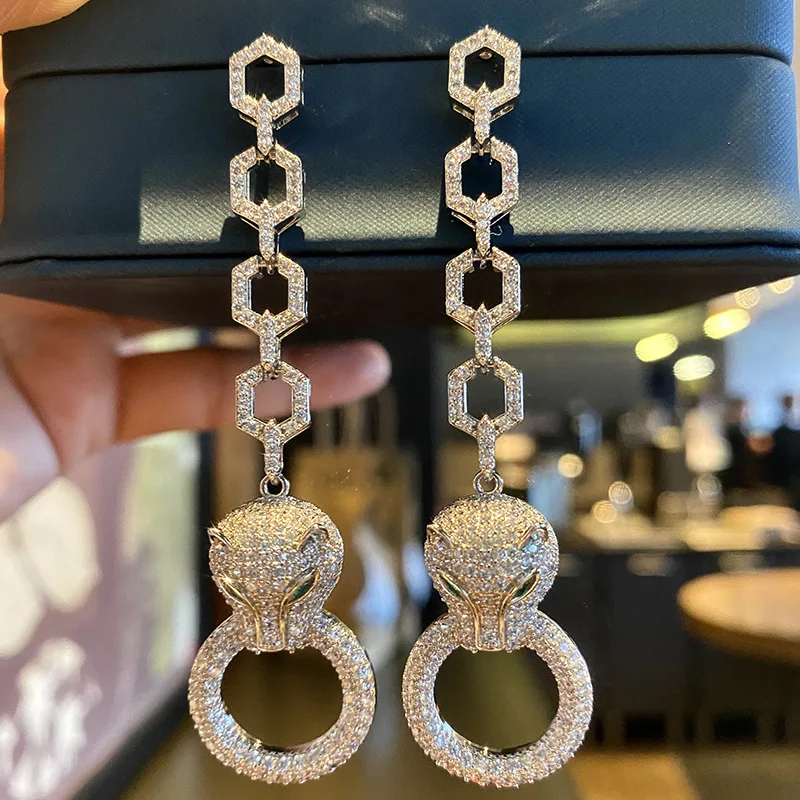 

HIBRIDE Long unique animal earrings temperament jewelry women's clothing suitable for holiday gifts wedding party prom E275