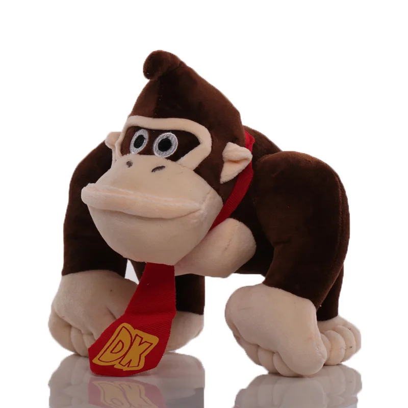 Kawaii Donkey Kong Dk Hat Wearing Gorilla Monkey Plush Doll Toy Desk Car Home Decor Birthday Souvenir Gift for Game Fans