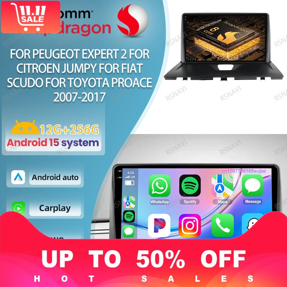 راديو سيارة أندرويد 15 لبيجو اكسبرت 2 لسيتروين ثاب لشركة فيات سكودو لتويوتا برويس 2007-2017 ايسوزو روديو ديليكا D5 T5 #1