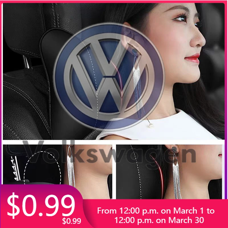 

Новые модные декоративные накладки 2026 года для VW Volkswagen Jetta MK5 Golf: автомобильные аксессуары, подголовник с логотипом, подушка для шеи для Volkswagen V