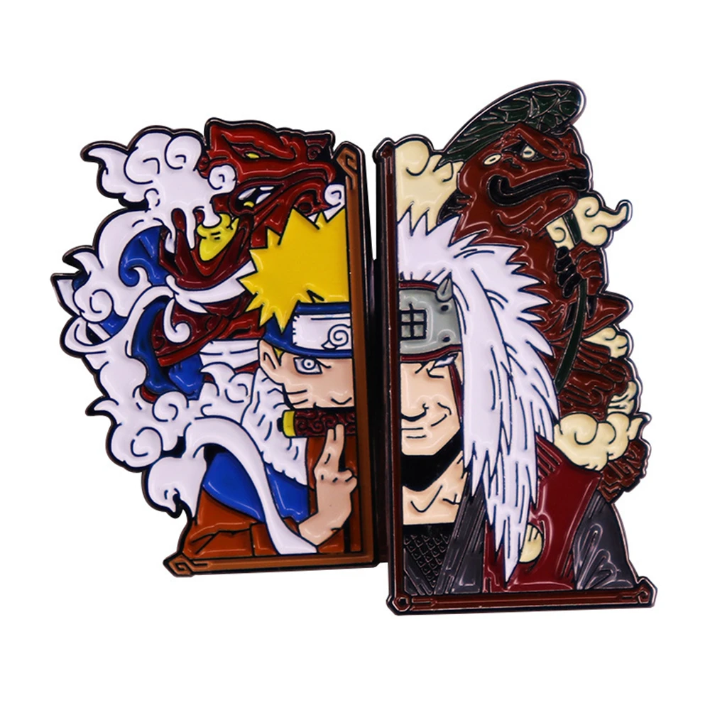 Anime Uzumaki NARUTO Akatsuki Uchiha Itachi Sasuke Hatake Kakashi Jiraiya Cosplay Props Metal Badge Pin Alloy Brooch Accessories