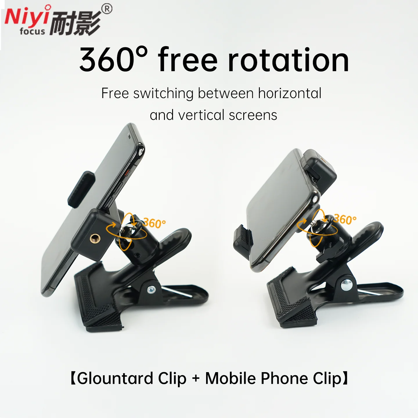 مشبك مشبك للكاميرا لكاميرات الحركة، مشبك ضوء فلاش للكمبيوتر اللوحي وحامل الهاتف المحمول لسطح المكتب وحامل البث المباشر