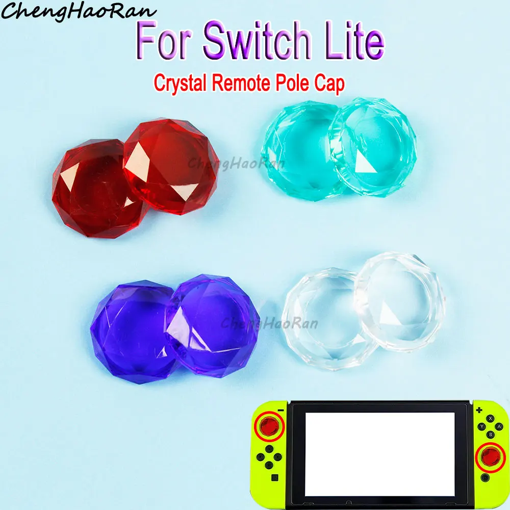 2 Pcs 3D Analog Joystick Diamond Crystal Button Caps For Switch Lite Controller Remote Stick Button Replacement Repair Accessory