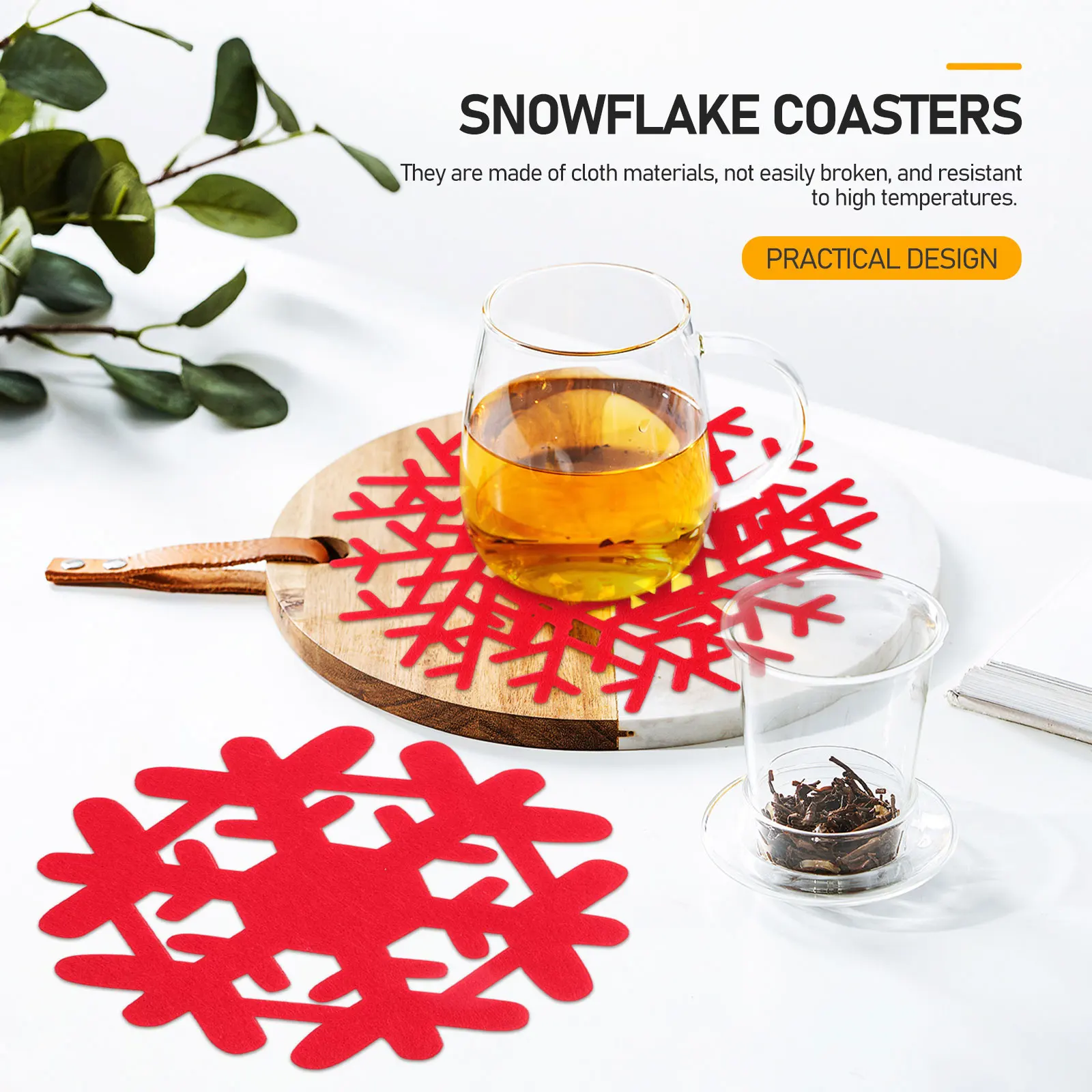 

4 Pcs Pot Mat Table Coaster Cute Coasters Drinks along with Cup Insulation Pad Party Supplies